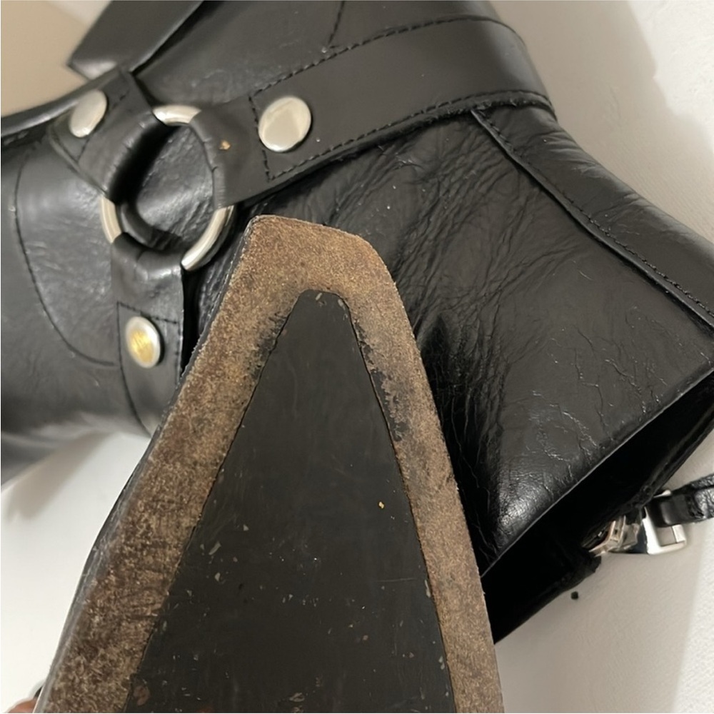 Anine Bing Nash Black Leather Ankle Boots Size 9 - Picture 8 of 10